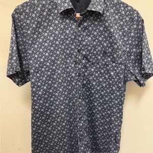 Ted Baker London Blue and White Patterned Shirt